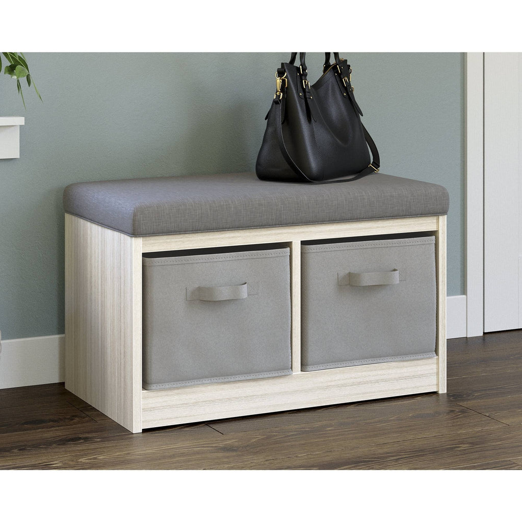 Gray Storage Bench Q181
