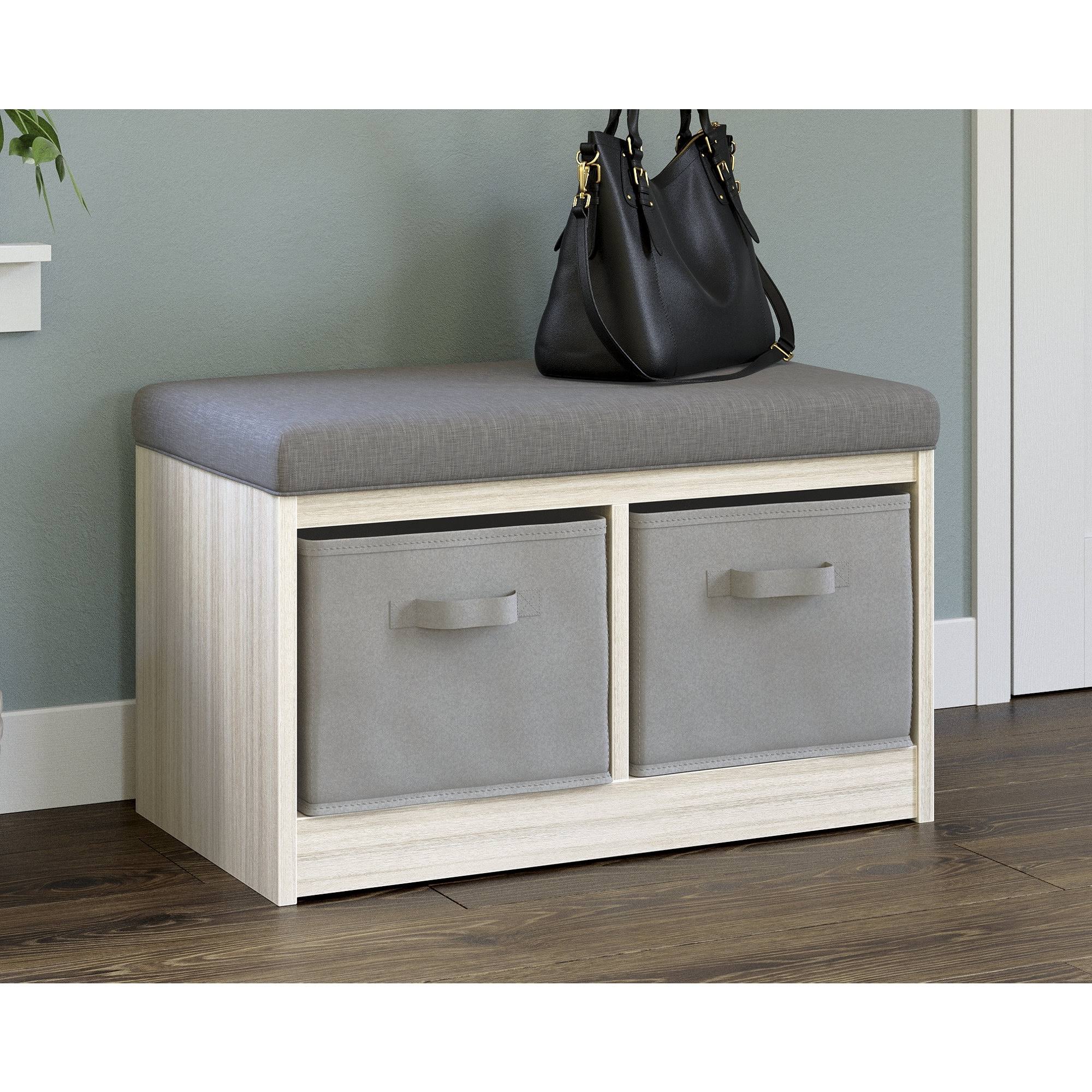 Gray Storage Bench Q181