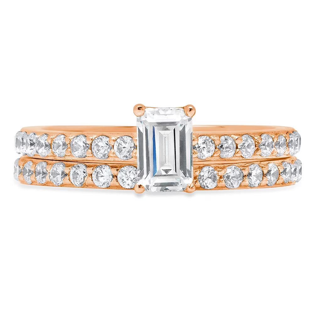 18K Rose Gold Engagement Ring with Natural Diamond N67472