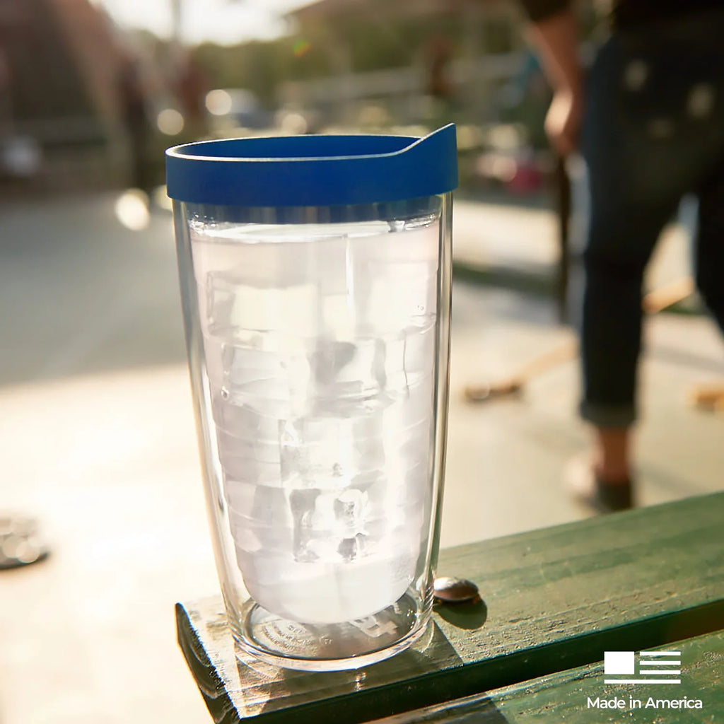 Double Walled Insulated Tumbler Travel Cup, 16oz, Clear G333451