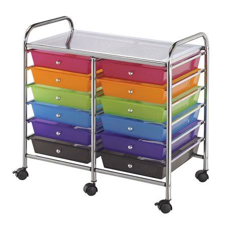 12-Drawer Multi-Colored Storage Cart Y65711