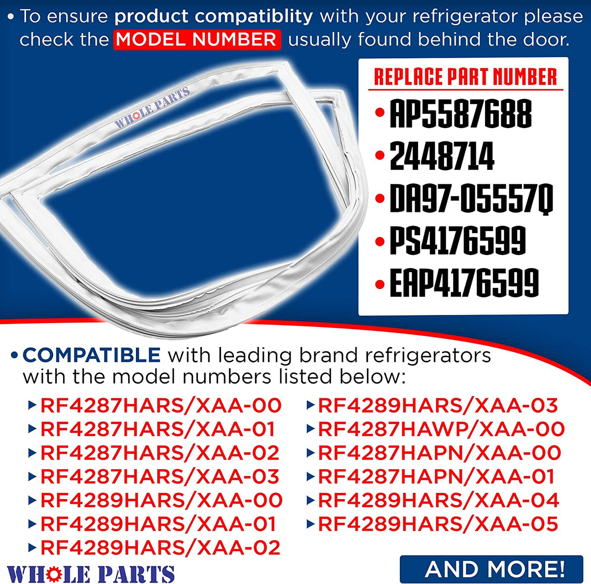 Refrigerator Freezer Door Gasket Assembly O218637