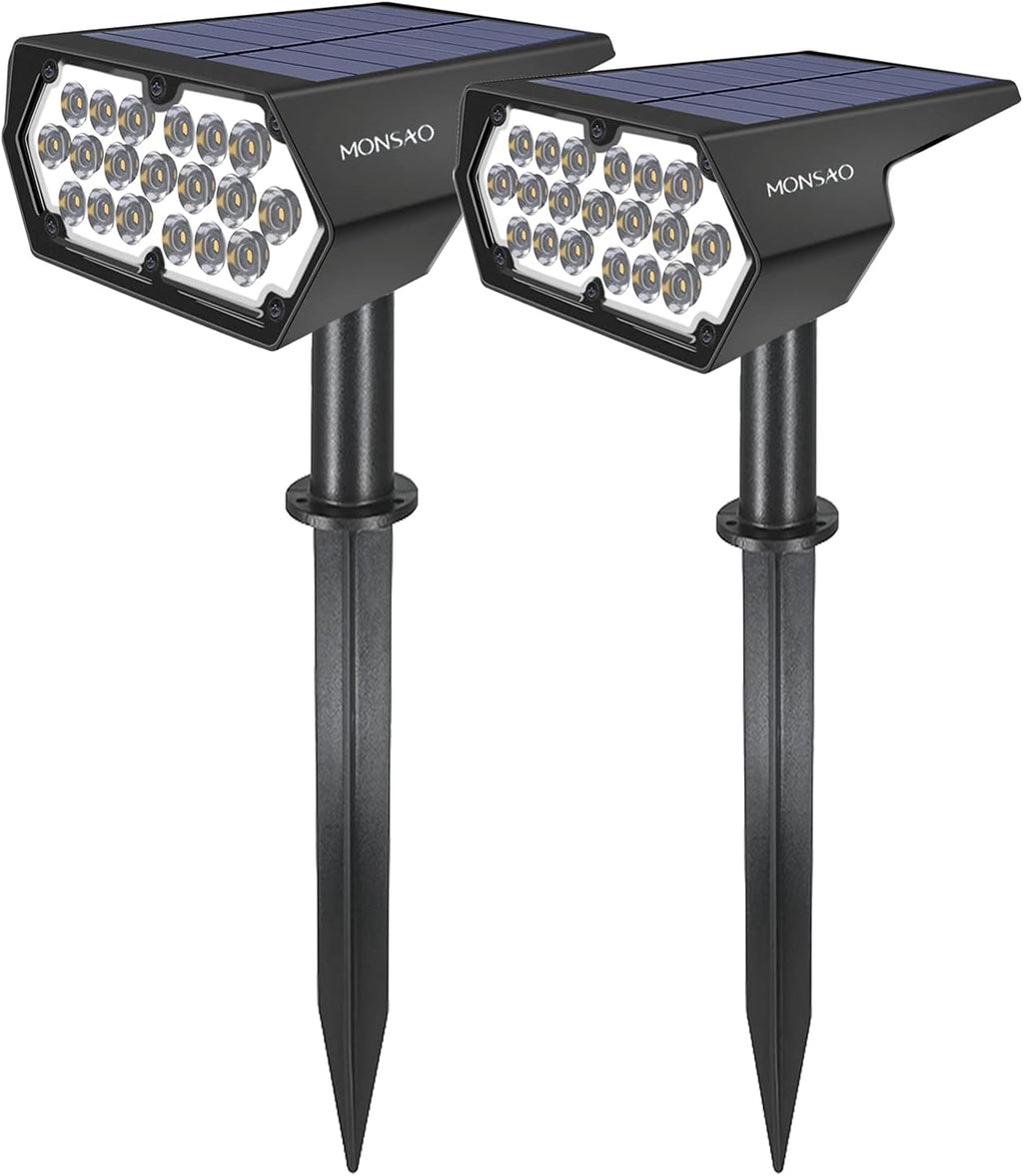 2 Pack IP65 Waterproof Solar Spot Lights O260135