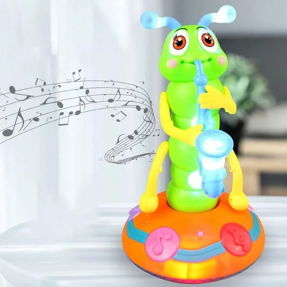 Dancing Saxophone Caterpillar Toy with Music & LED Lights A11959