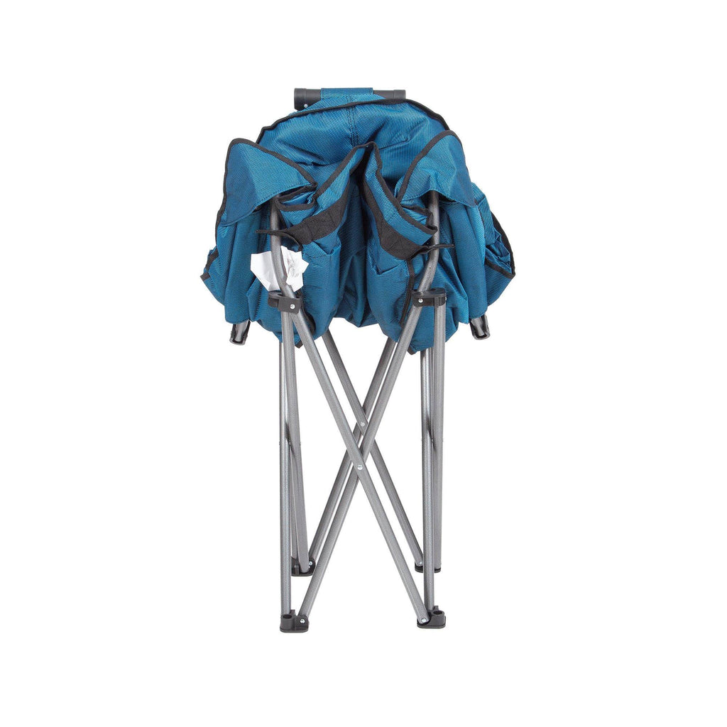 Blue/Black 4 Pack Folding Padded Outdoor Club Chair with Carry Bag Y950