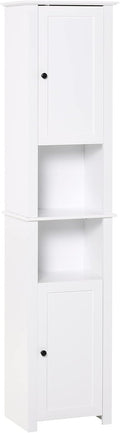 White Freestanding Bathroom Storage Cabinet with 2 Cupboards H113
