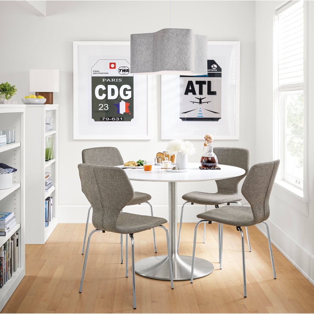 Modern Aria Round Table 27 Diameter in Grey C9418