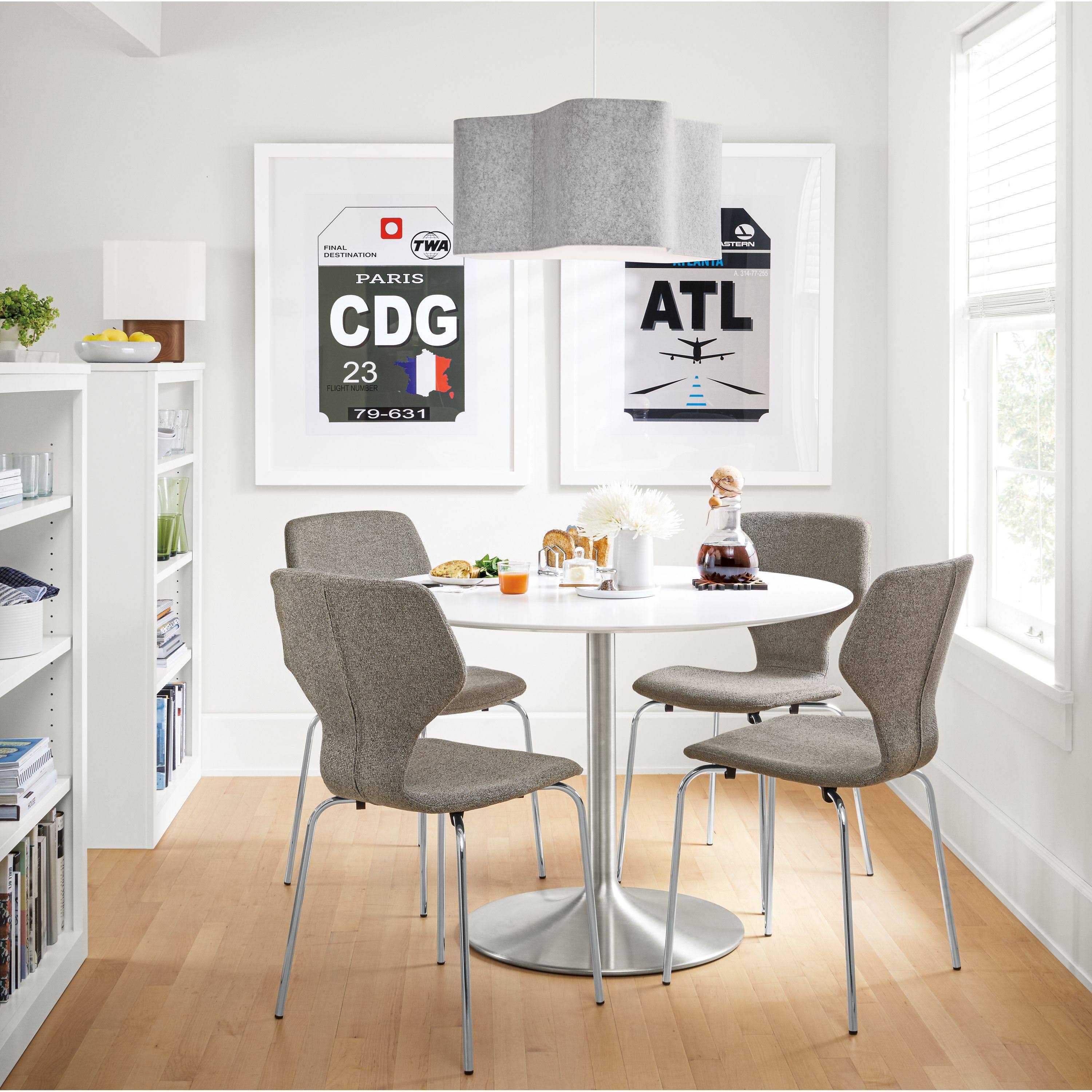 Modern Aria Round Table 27 Diameter in Grey C9418