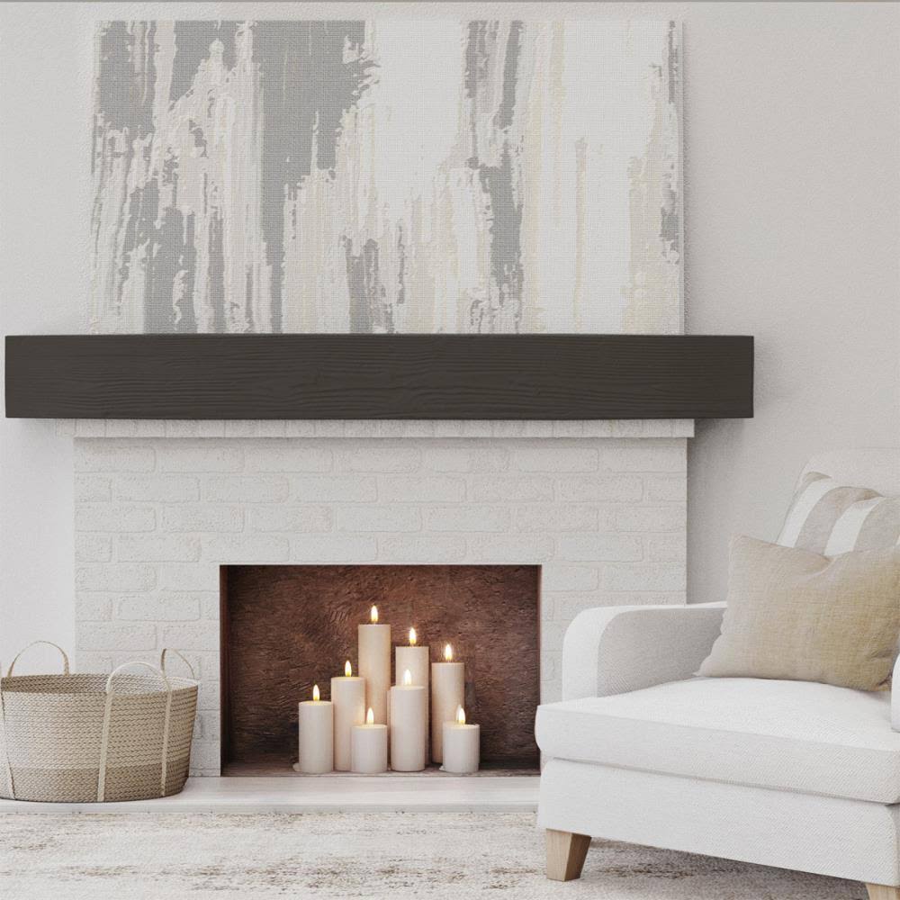 Sandblasted Faux Wood Fireplace Mantel J301