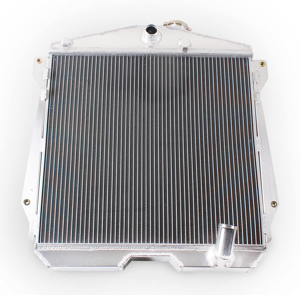 3 Rows Aluminum Cooling Radiator With Fan Shroud 2X12 Inches Dia. for Jeep CJ Chevy Engine K8665