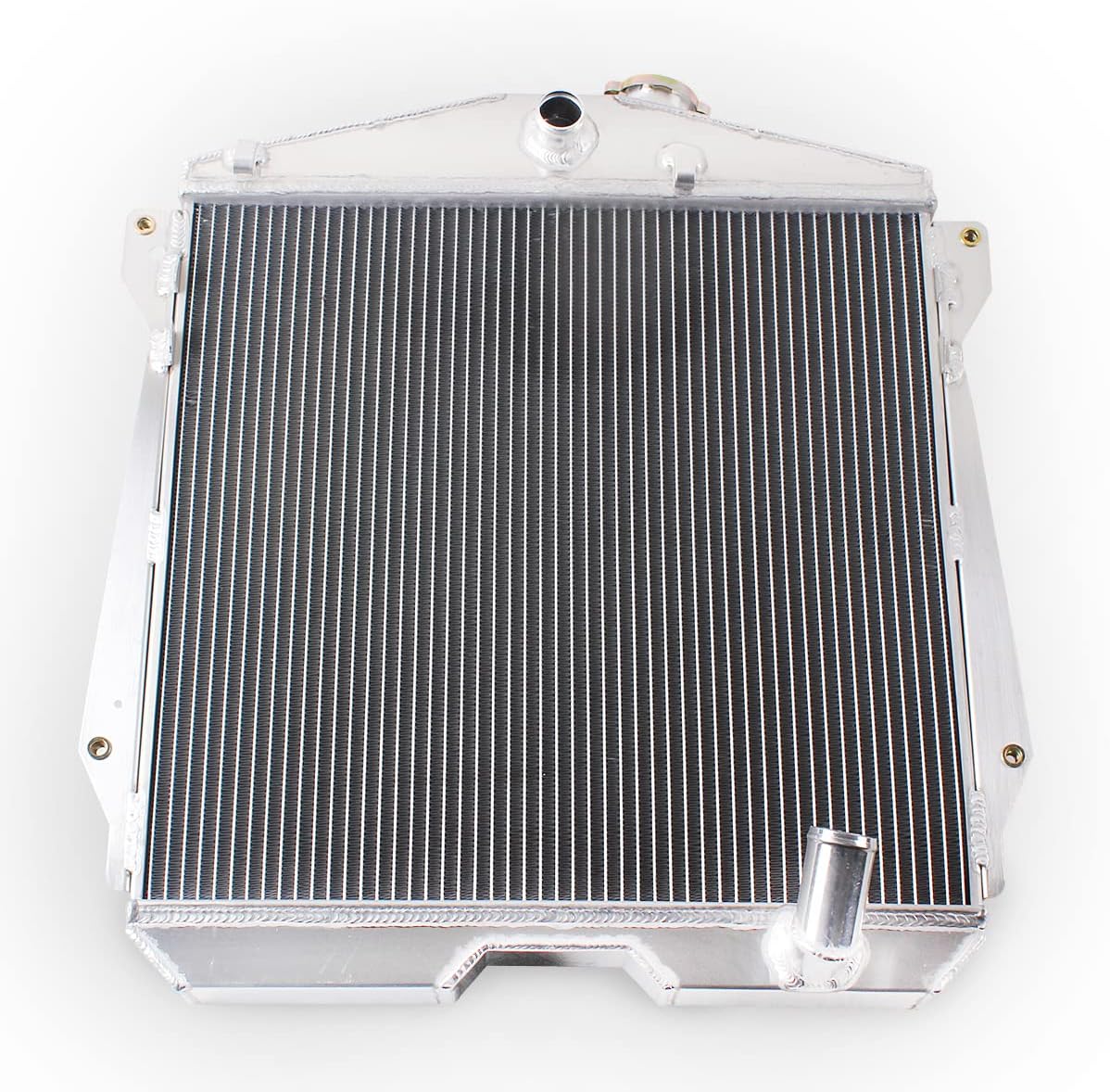 3 Rows Aluminum Cooling Radiator With Fan Shroud 2X12 Inches Dia. for Jeep CJ Chevy Engine K8665