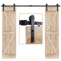 8 ft Double Door Sliding Barn Door Hardware Track Kit D480