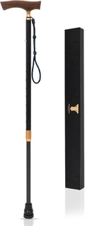 100% Carbon Fiber Retractable Walking Cane with Ergonomic Handle A921