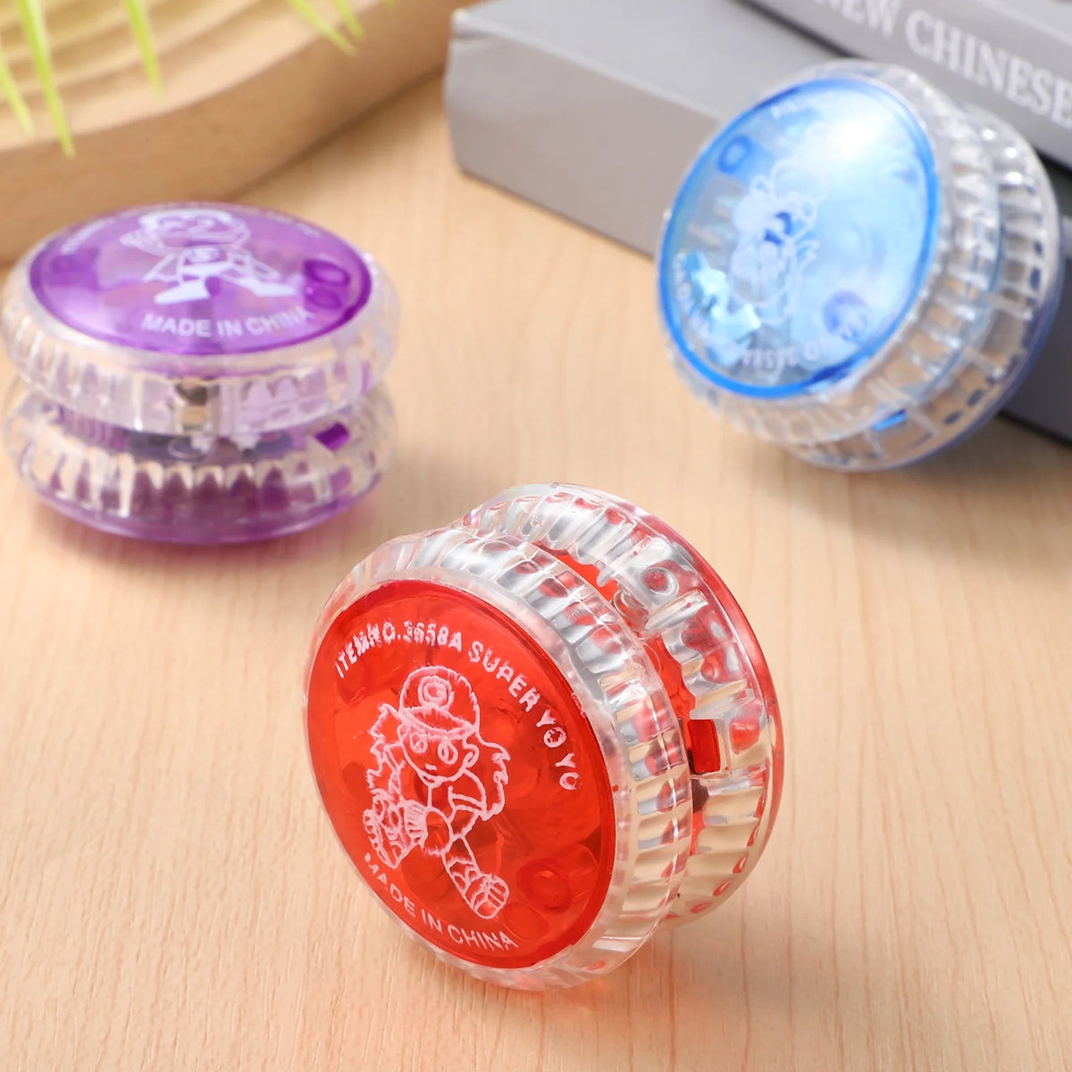 3 Pcs Light Up Flashing Yo-yo Balls Party Favors M3964