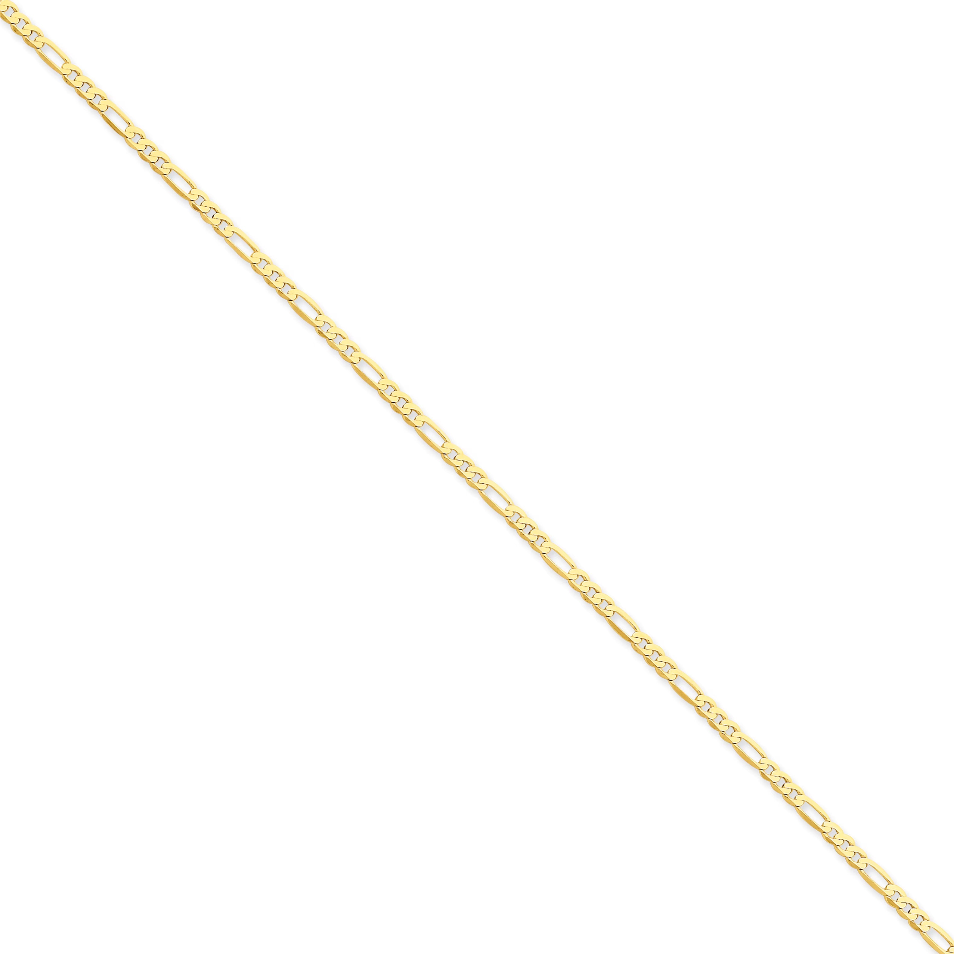 14k 2.75mm Flat Figaro Chain P54627