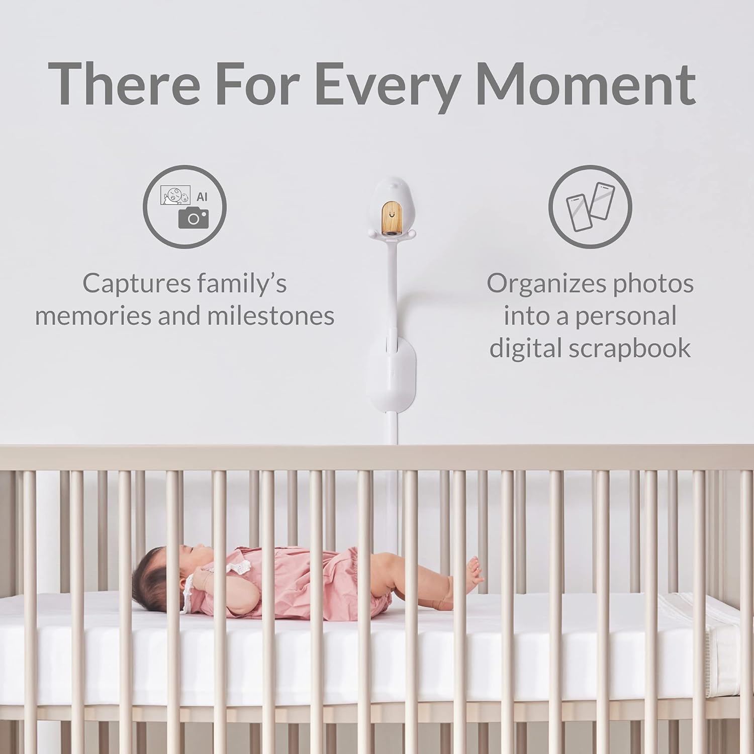 Smart Baby Monitor with Wall Mount, 1080p HD Night Vision Camera, 2-Way Audio M4696