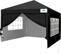 Pop Up Canopy Tent with Sidewalls, 10'x10' Waterproof White G701