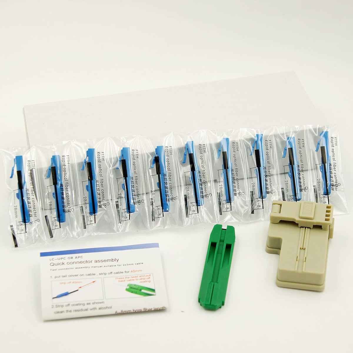 100pcs Fiber Optic Quick Connector with Matched Tools G39356