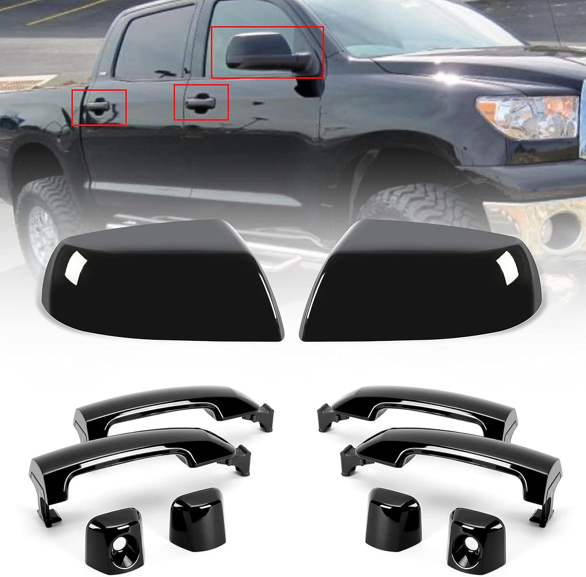 Black 4 Door Handles Kit Z859