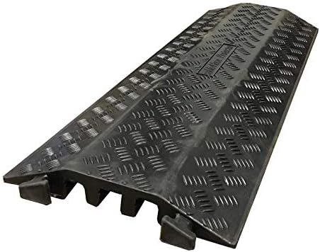3 Channel 40” Inch Long Black Rubber Cable Protector W594