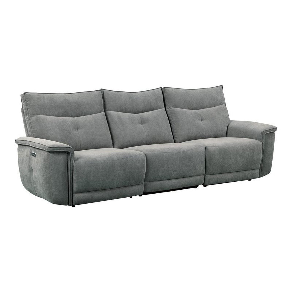 3-Piece Wood & Fabric Sofa in Dark Gray K7809