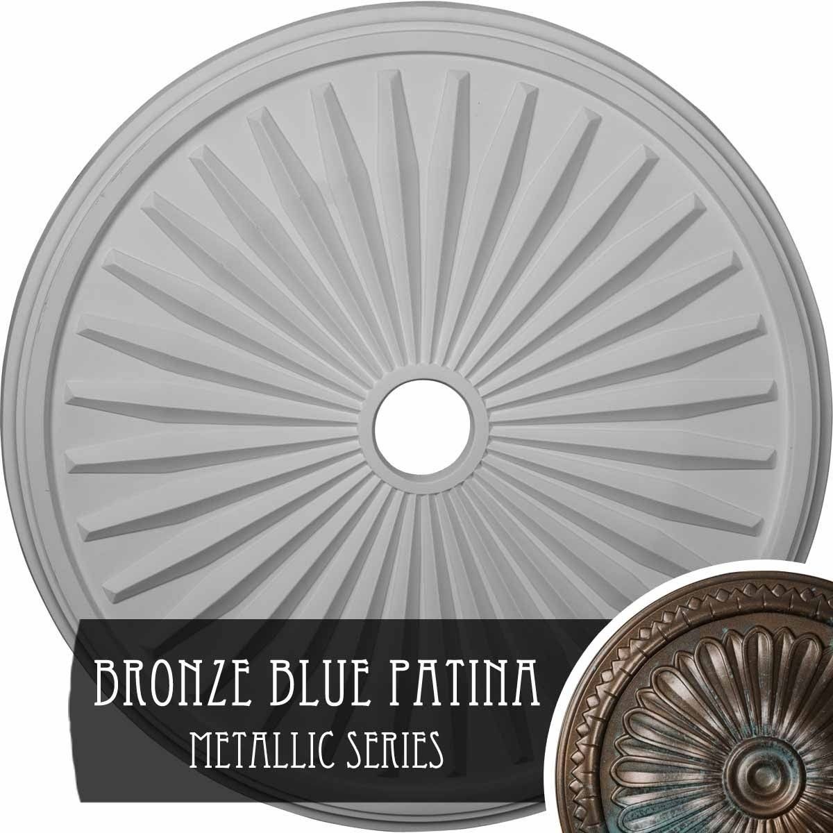 Bronze Blue Ceiling Medallion T850436
