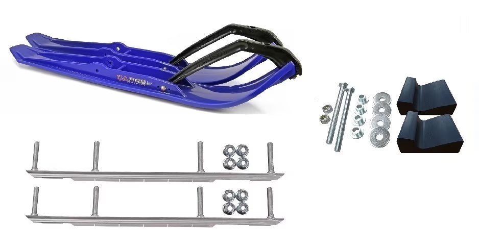 Blue XPT Snowmobile Skis Complete Kit Y193857