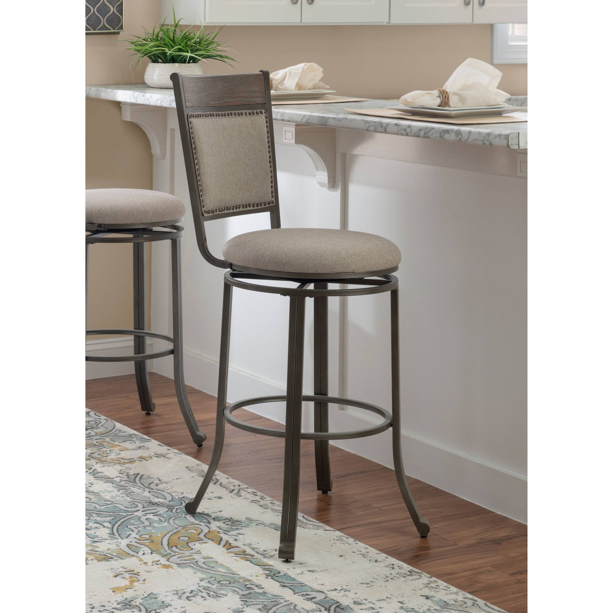 Pewter Gray Barstool Q43671