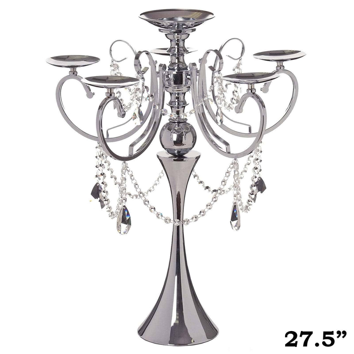 Silver Metal Candle Holder Candelabra X226581