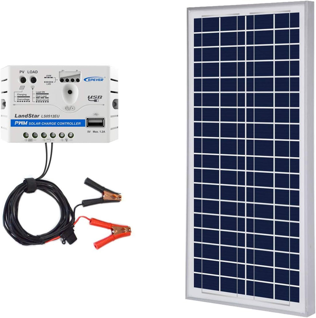 35W 5A 12V Polycrystalline Solar Charge Kit with USB 5V Output L520021