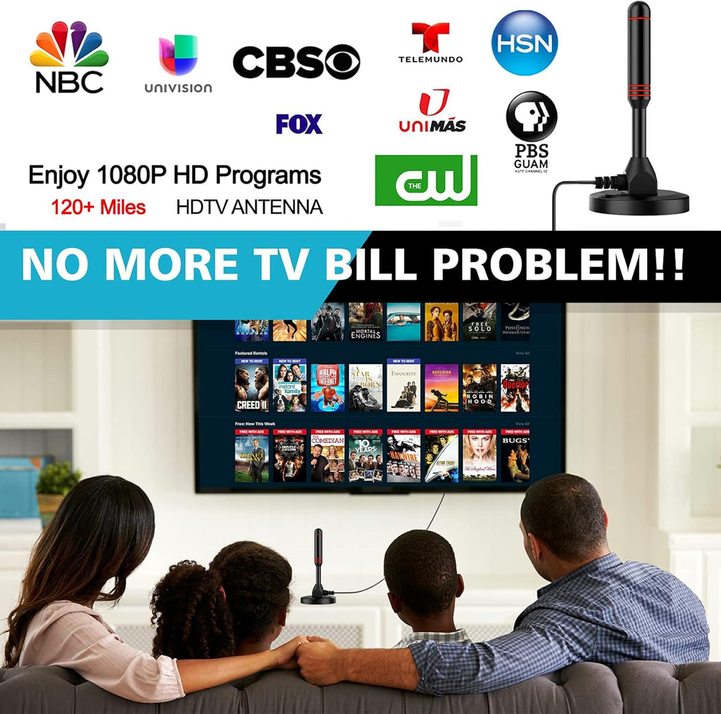 Indoor Amplified Digital HDTV Antenna Pack of 2 B5740