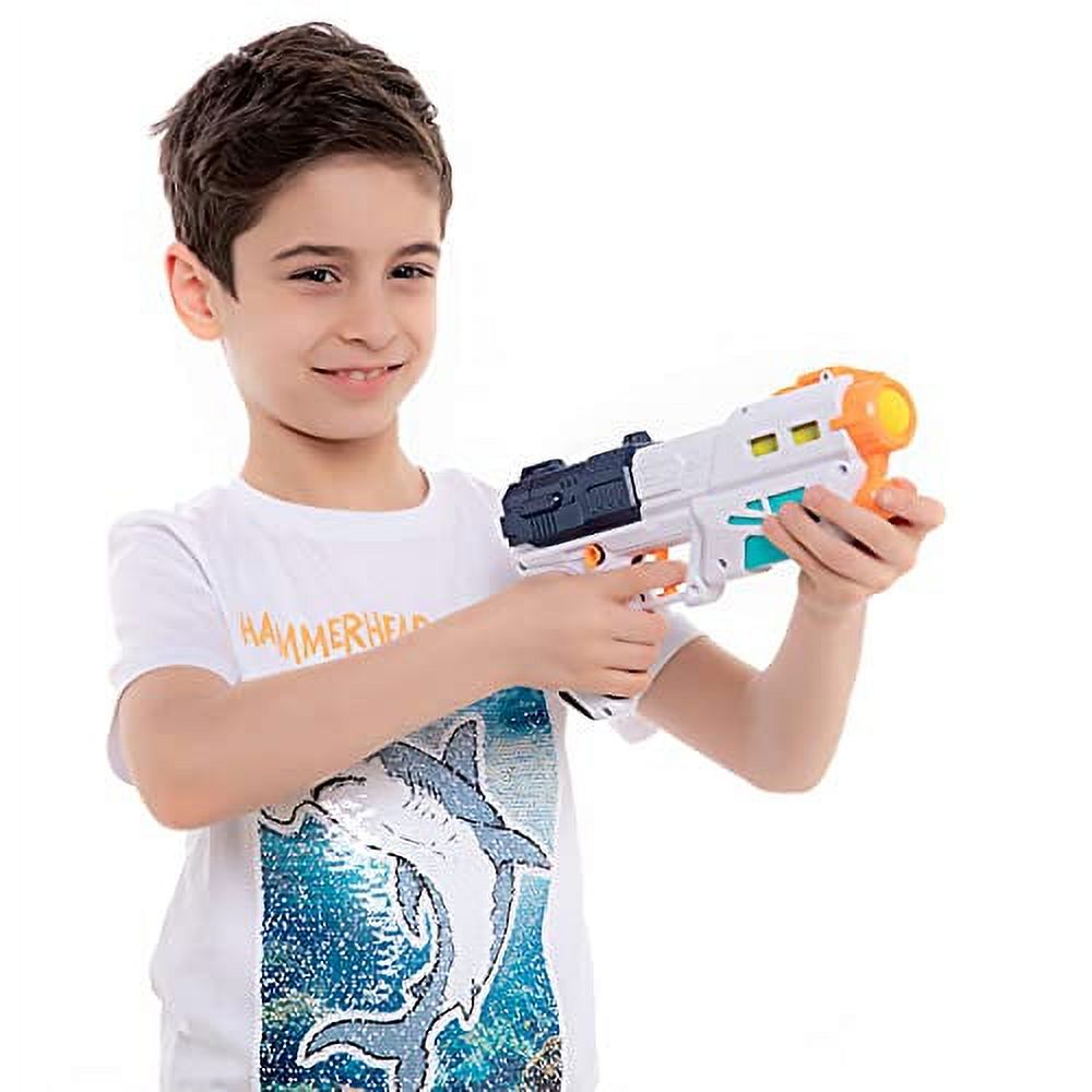 2 in 1 Water Gun Blaster Pistol and Foam Ball Popper Air Toy Guns with 12 Foam Balls U622783