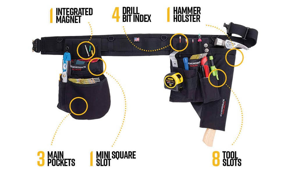 Black Carpenter Tool Belt Y90239