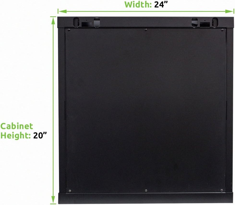 9U Wallmount Cabinet Enclosure with Locking Glass Door J110