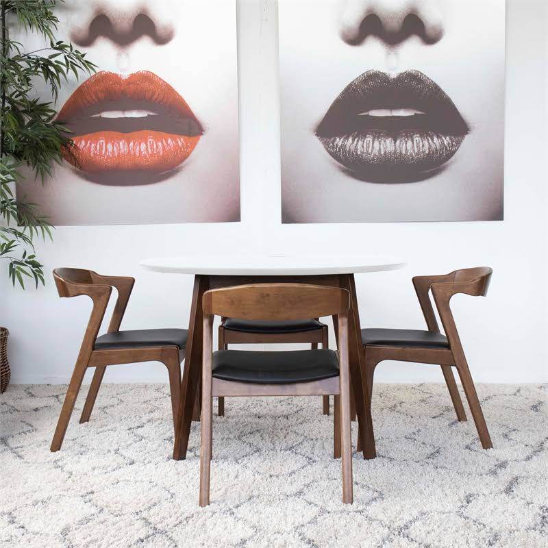 Black PU Leather Dining Chair (Set of 2) X878633