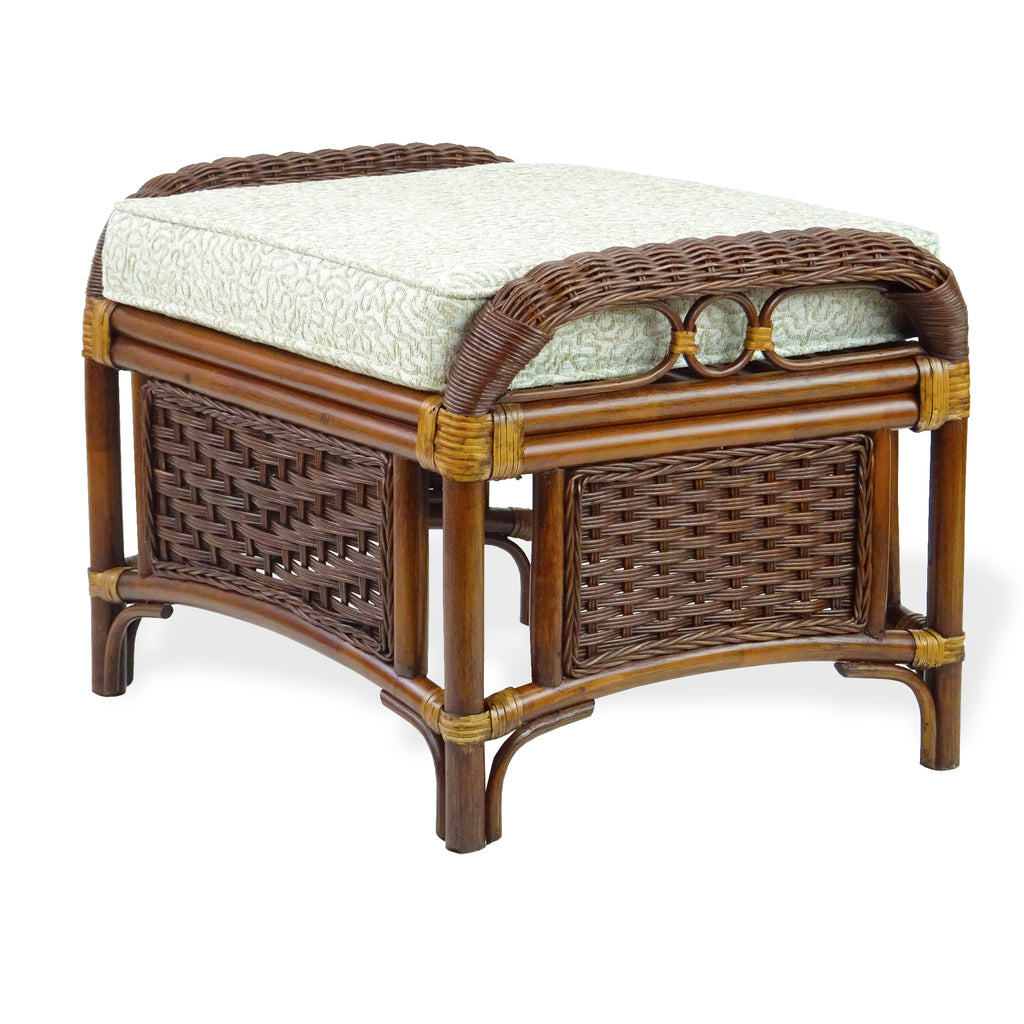 Natural Rattan Ottoman with Cushion U971