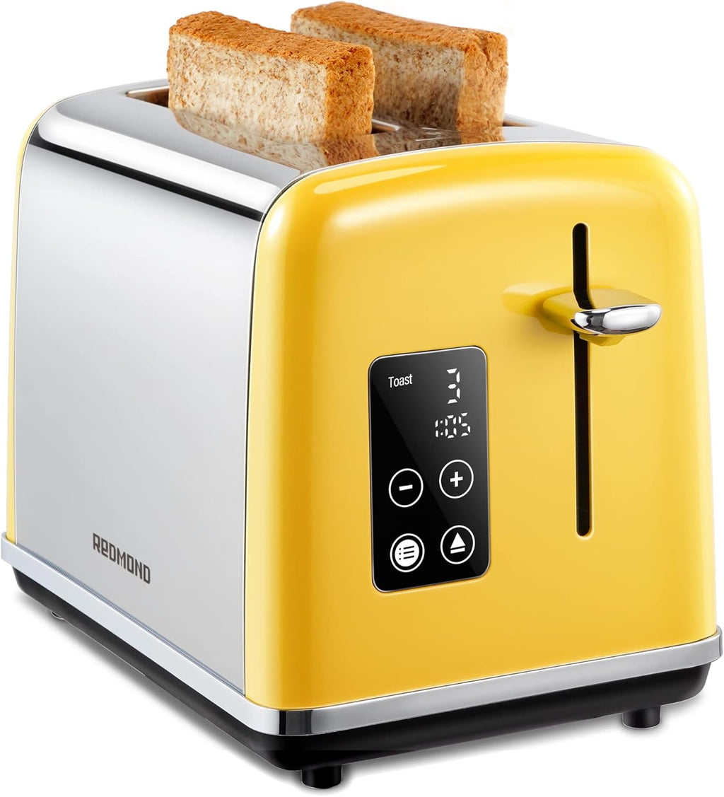 2 Slice Stainless Steel Toaster with LED Touch Screen D708