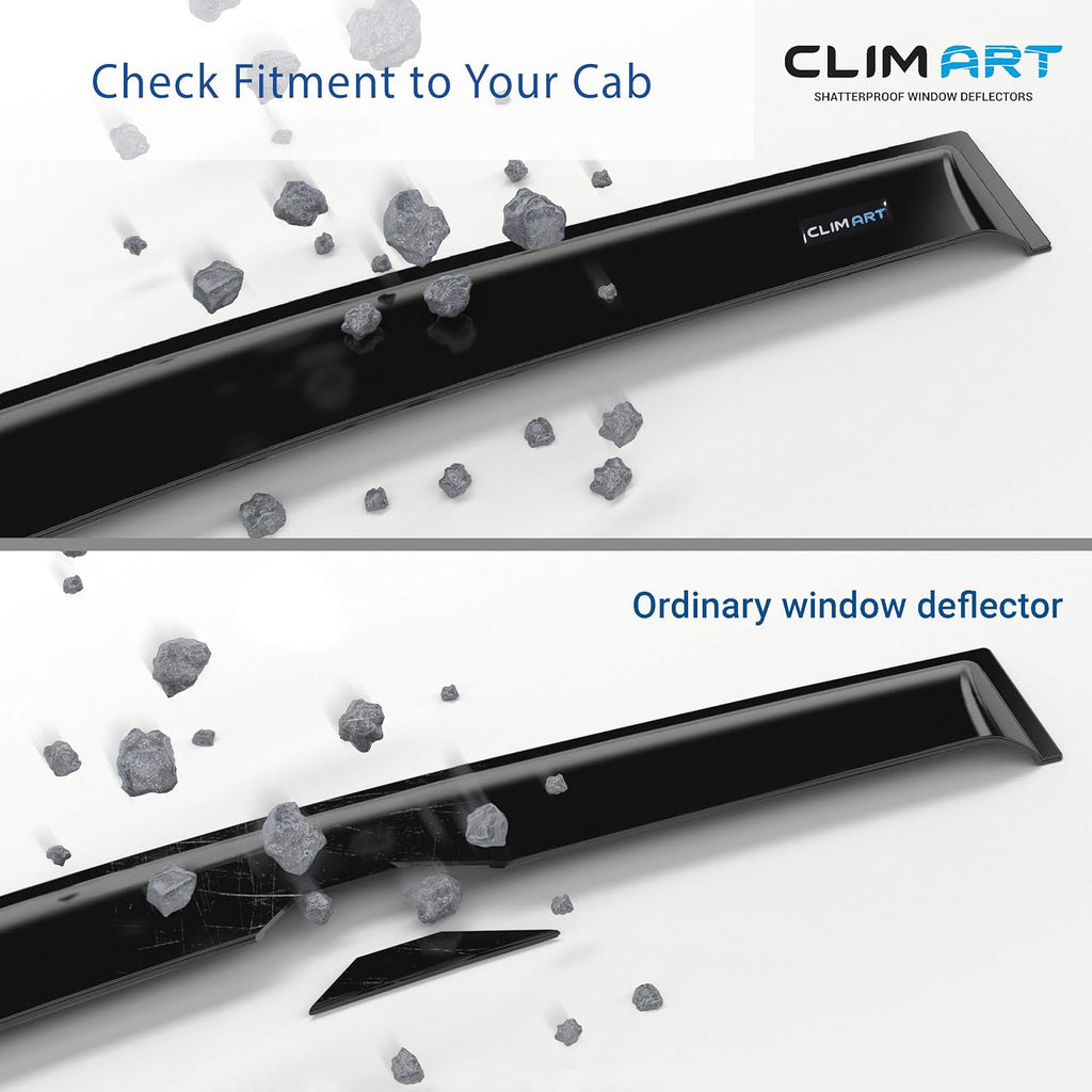 4 pcs Dark Smoke Tape-on Window Deflectors B1884