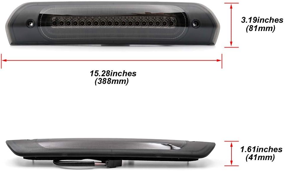 Smoked Lens Red LED Third Brake Light for Dodge RAM 1500 2500 3500 N903
