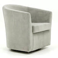 31cm Wide Swivel Barrel Chair Gray Microfiber/Microsuede Z15044