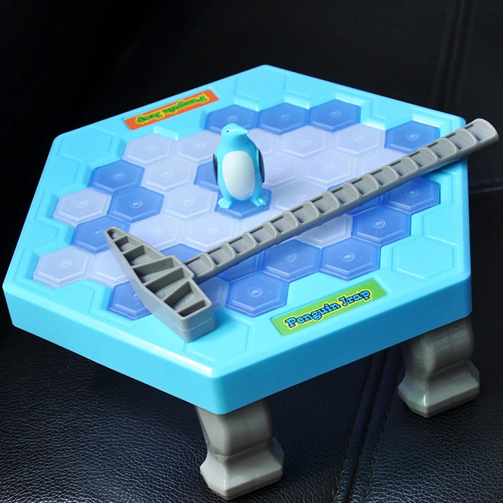 Penguin Ice Kids Puzzle Game Break Ice Block Hammer Trap Party Toy I159