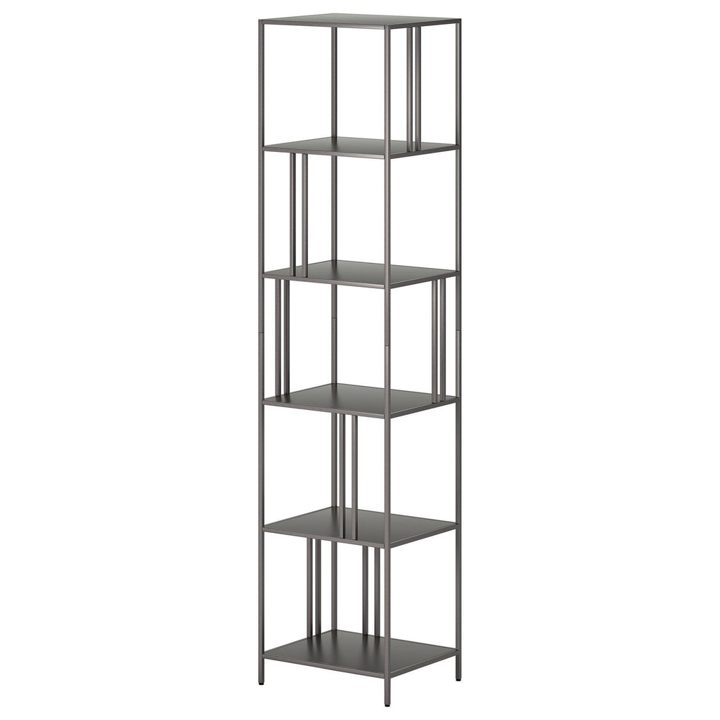 18 in. Gunmetal Gray Bookcase W13048