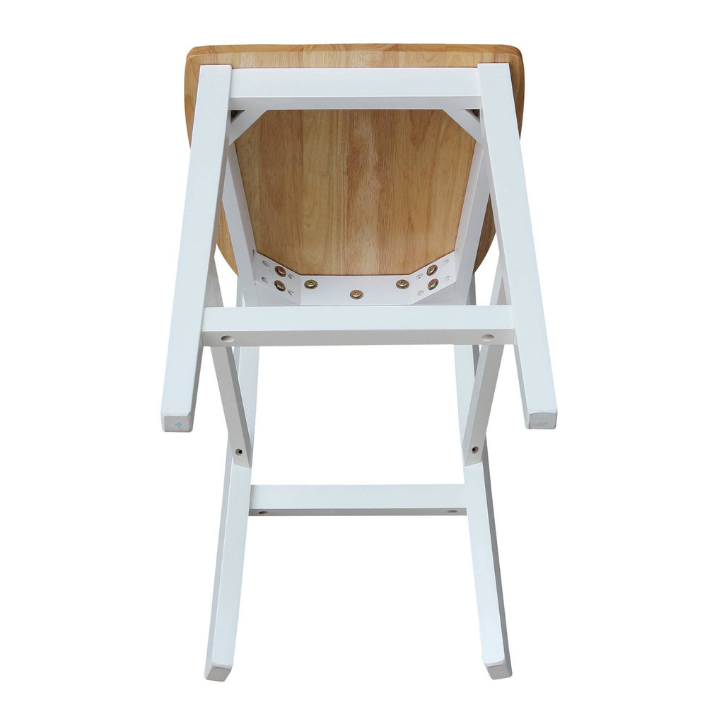 White/Natural 24x22 Counter-Height Stool D319087