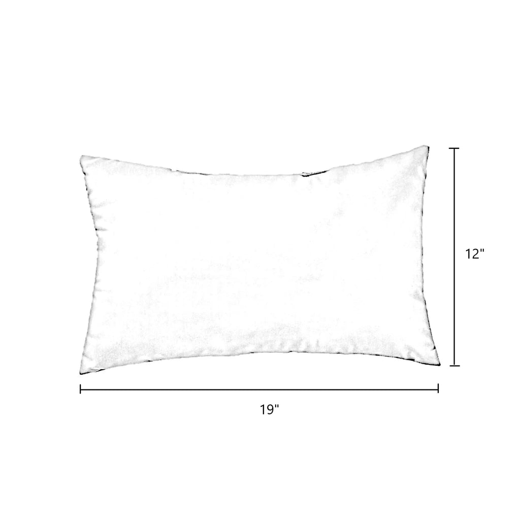 Baltic Blue Paisley 19 x 12 in. Outdoor Rectangle Throw Pillow (Set of 2) S955743
