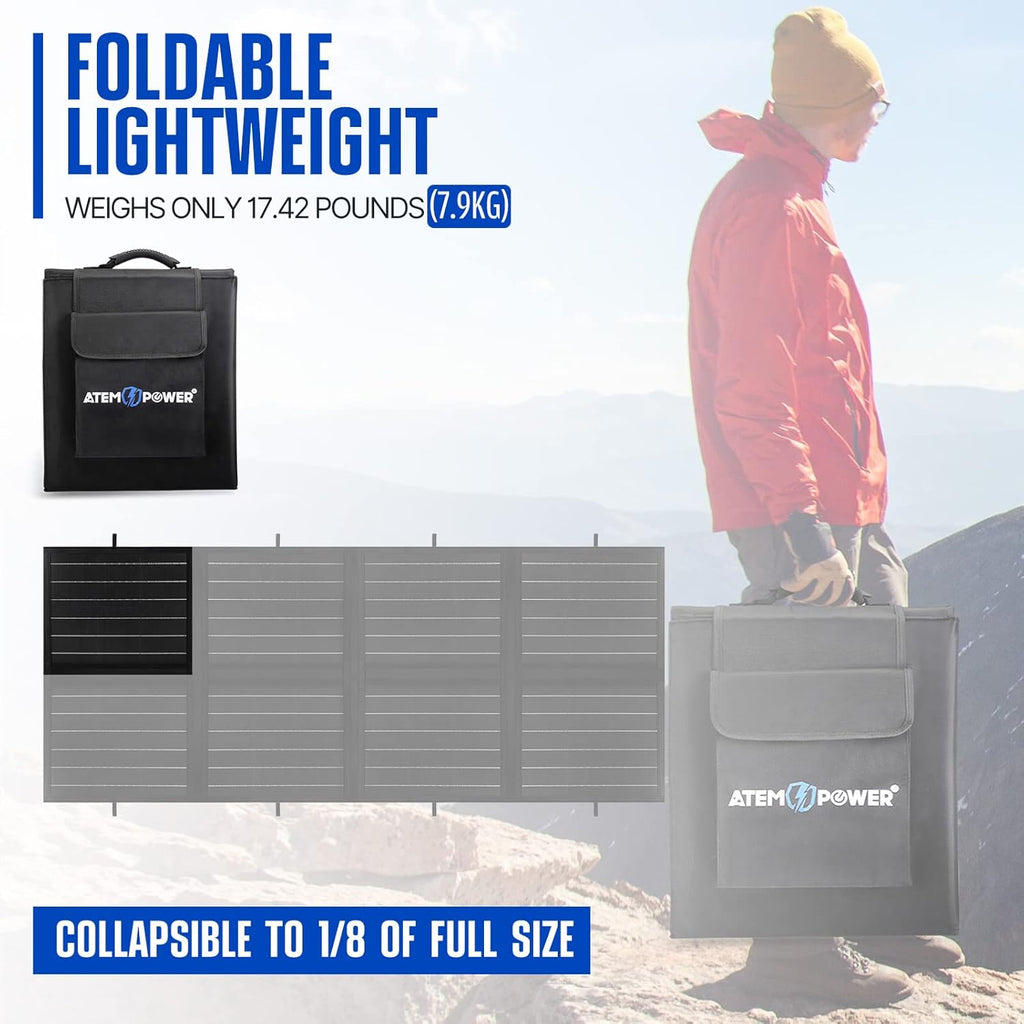 120W Portable Foldable Solar Panel with 20A MPPT Charger Controller S246