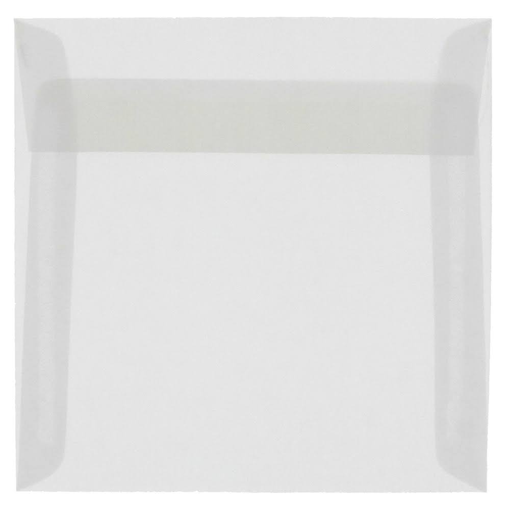 Clear Translucent Vellum Square Invitation Envelope, 1000/Carton Z17222