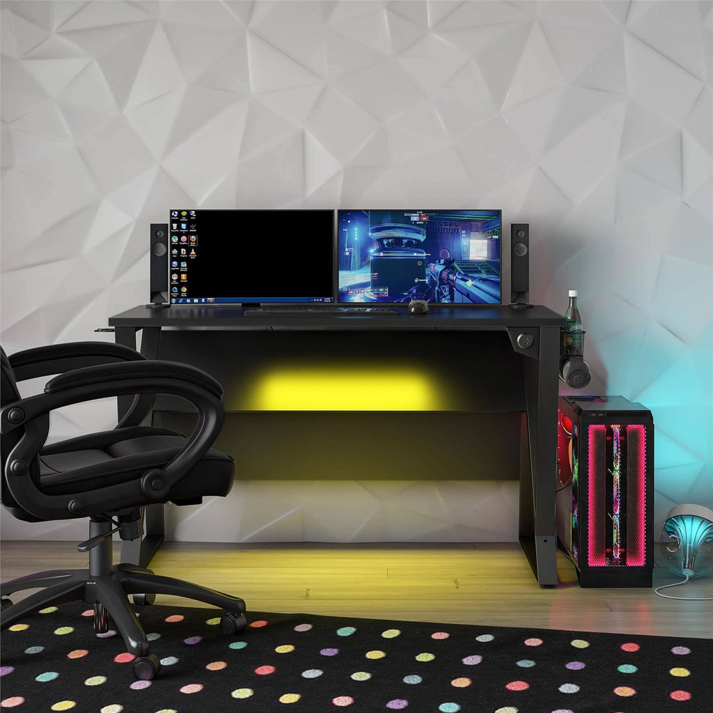 Adjustable Gaming Desk Black Z44824