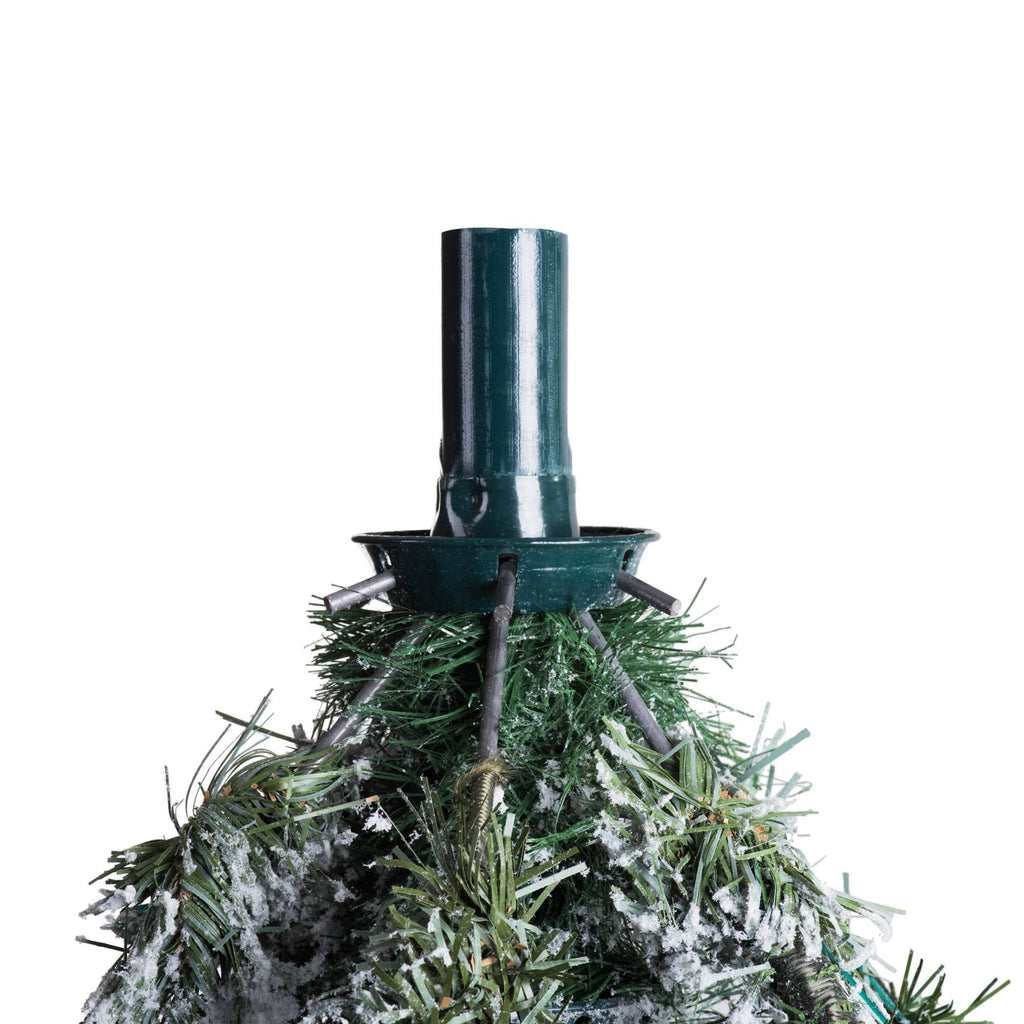 7.5 ft Flocked Alaskan Tree with 900 Warm White LED Lights G415932