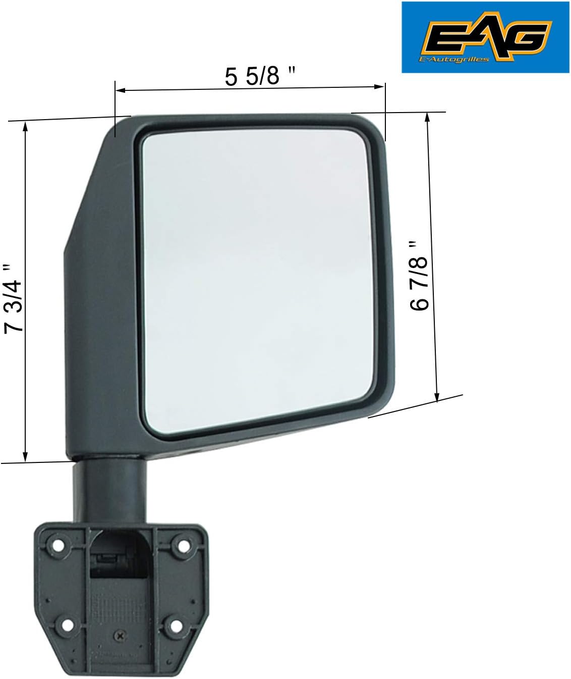 Side View Mirrors with A Pillar Post Relocation Brackets Pair Kit H7019