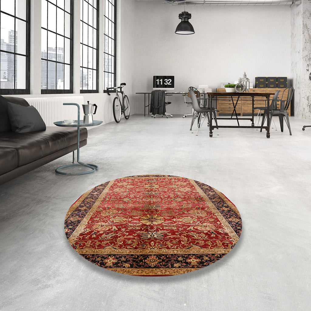 Brown Sand Oriental Area Rug Q671